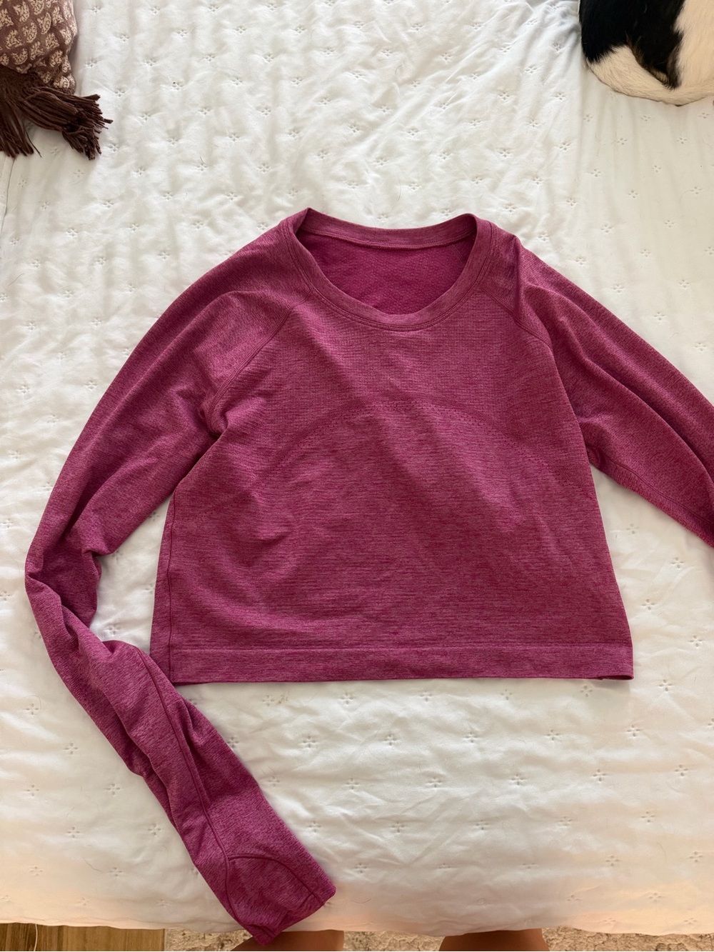 Lululemon swiftly tech cropped long sleeve size 6